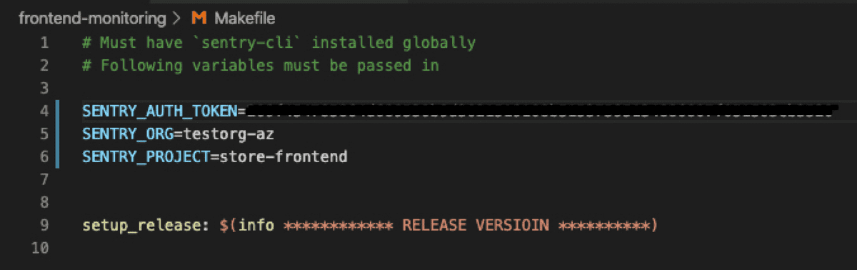 Sentry CLI variables