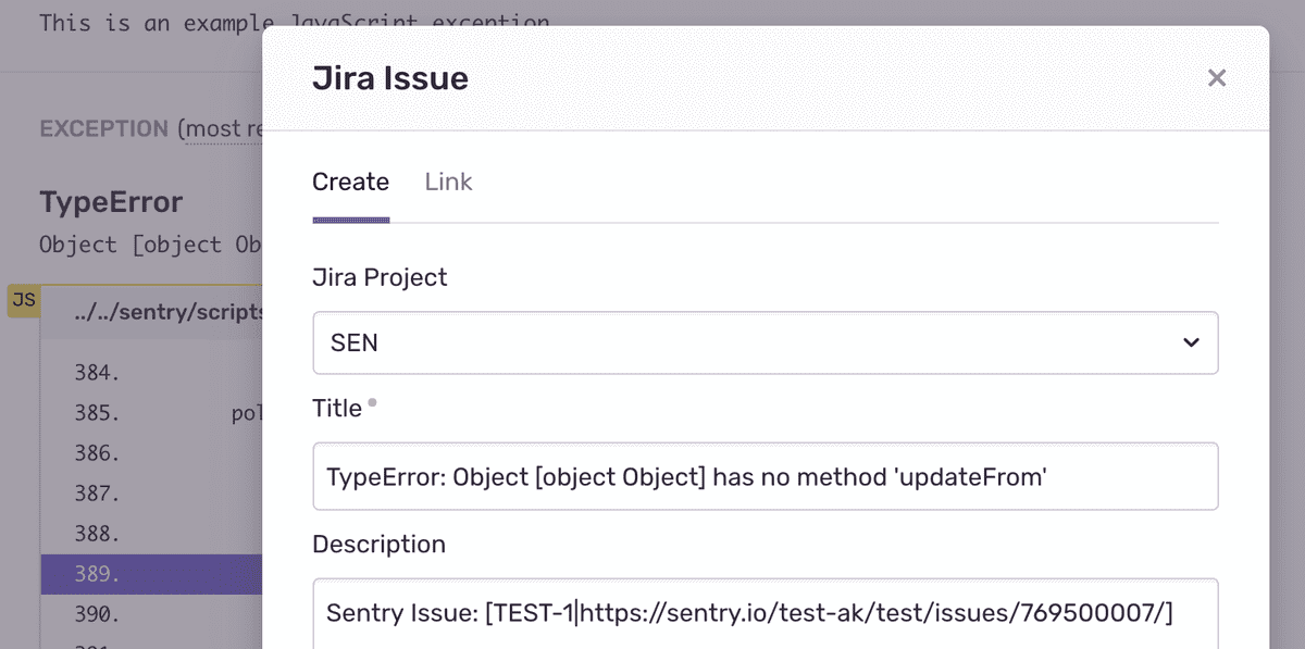 jira create issue