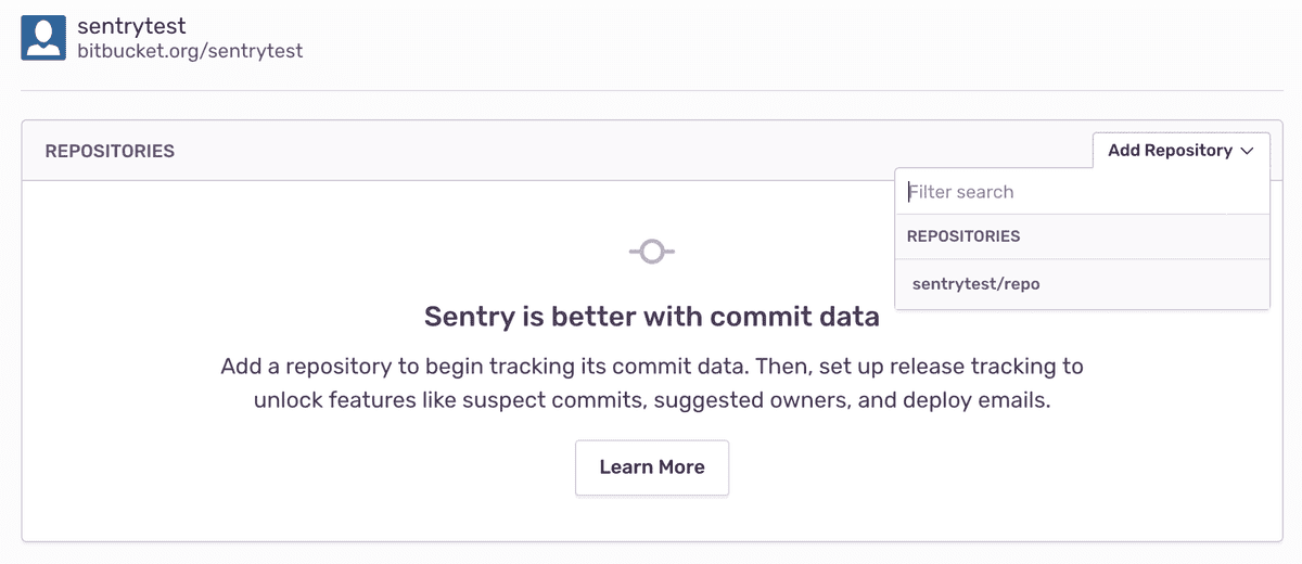 bitbucket add repo