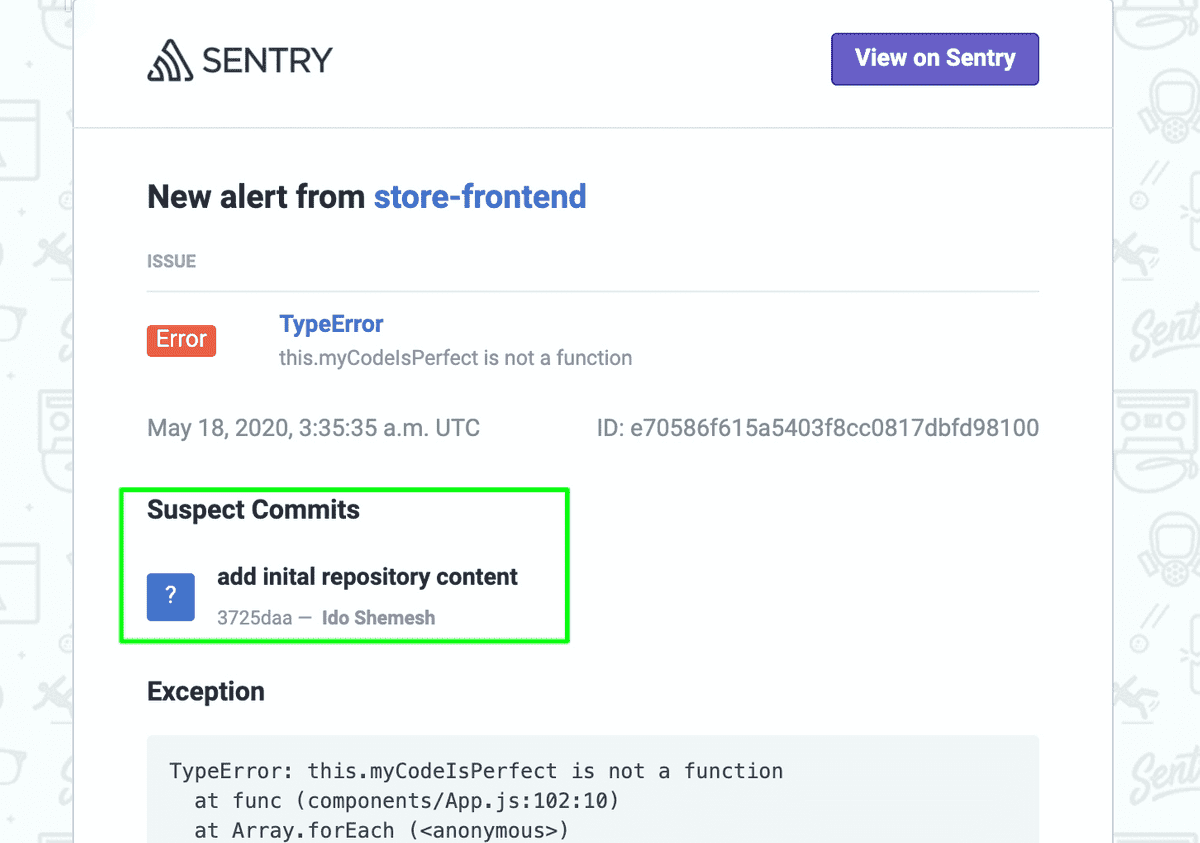 Suspect Commits email