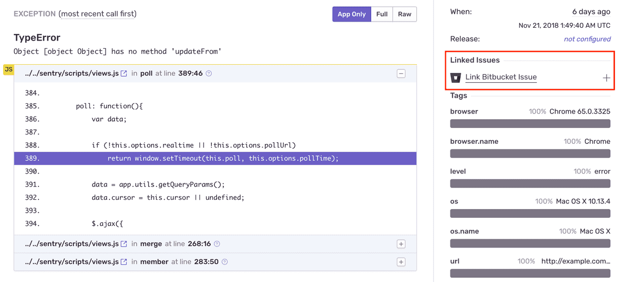 bitbucket link issue