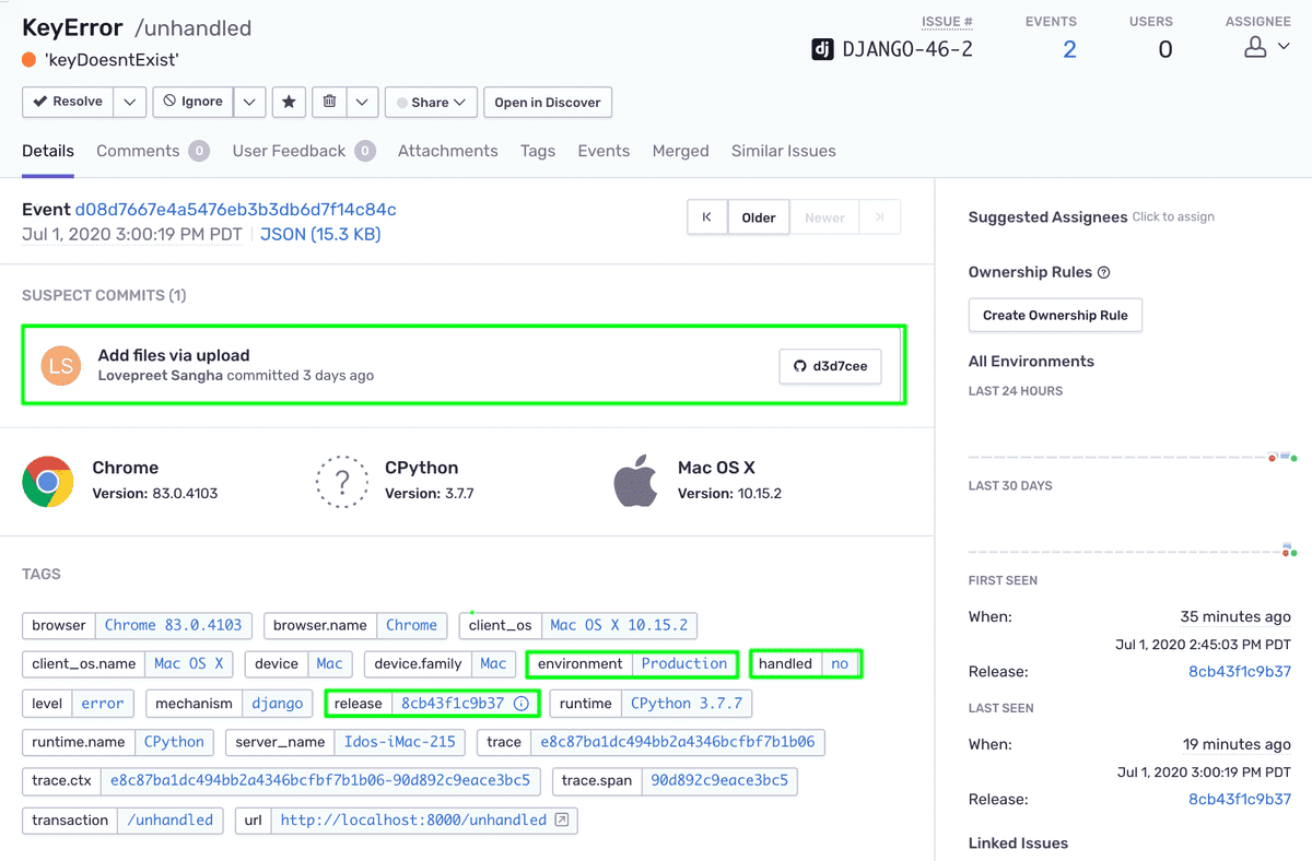 Issue Details Page