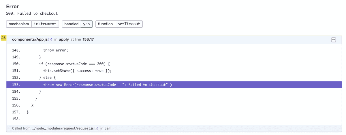 JavaScript stack trace with source maps