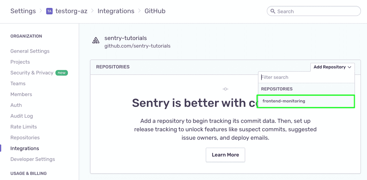 Add project repository