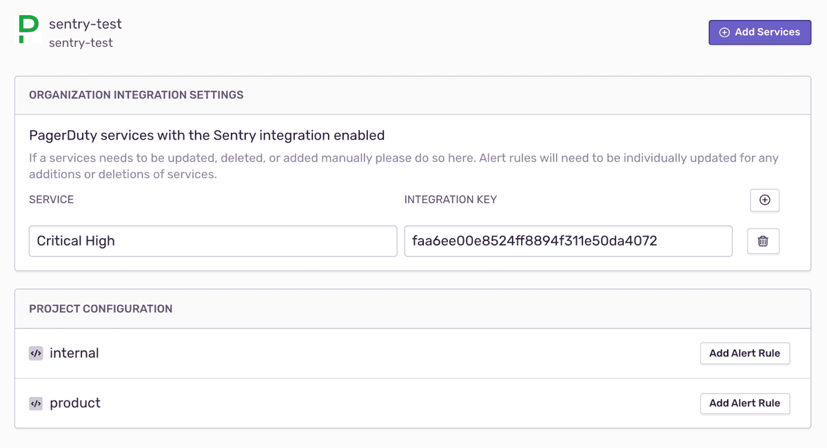 pd org configuration