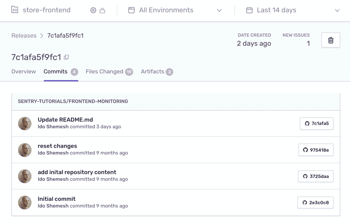 Release with Commits