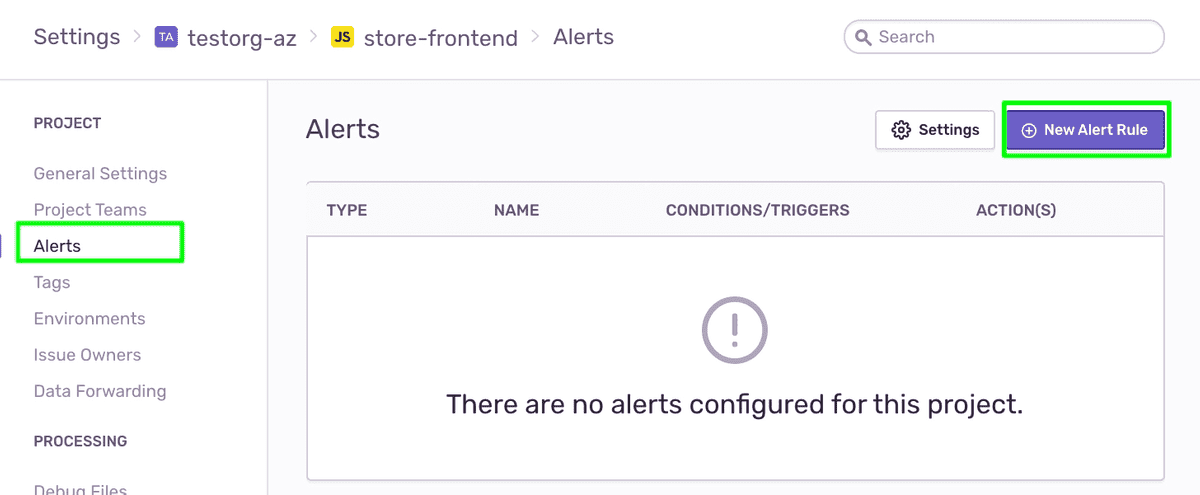 Alerts Configuration