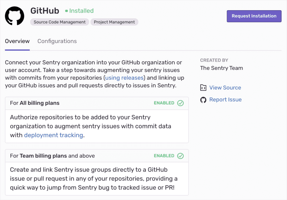 github install page
