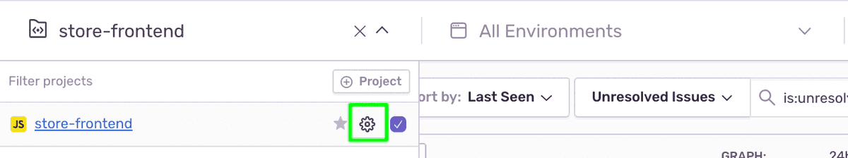 Open Project Settings